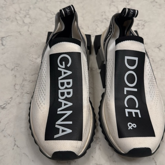 Dolce & Gabbana white knit fabric sorrento slip on - Picture 9 of 13